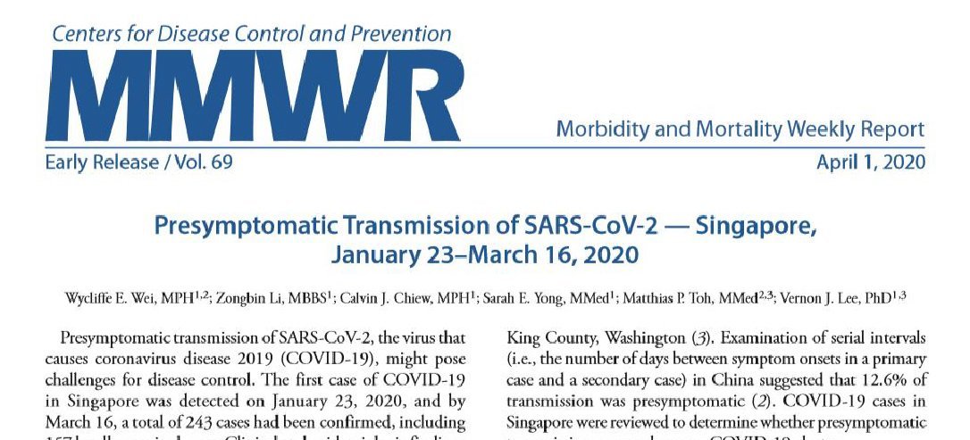 Transmisión del SARS CoV2 a partir de individuos asintomáticos
