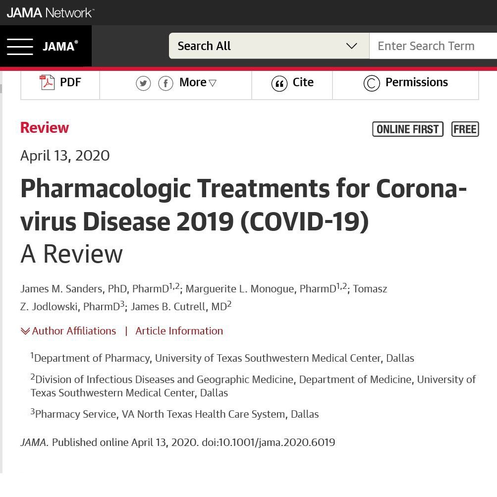 Pharmacologic Treatments for Coronavirus Disease 2019 (COVID-19)